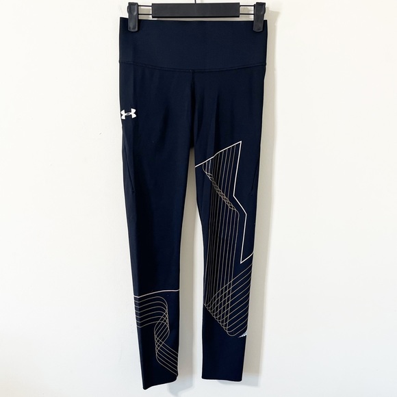 Under Armour Define The Run Reflective 7/8 Black Leggings Size Small - Picture 2 of 13